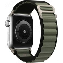 Mrt Teknik Newface Apple Watch 42MM Mountain Kordon - Siyah-Yeşil