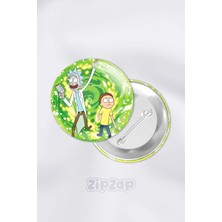 Zipzap Rick And Morty Anime Animasyon Çanta Süsü Rozet Iğneli Buton Rozet Seti (1 Adet)
