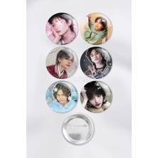 Zipzap Hyunjin Stray Kids Kpop Çanta Süsü Rozet Iğneli Buton Rozet Seti (6 Adet)