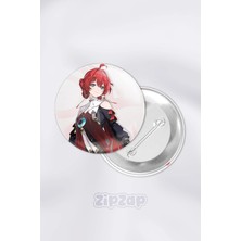 Zipzap Danjin Wuthering Waves Gacha Çanta Süsü Rozet Iğneli Buton Rozet Seti (1 Adet)