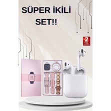 Gees Global 3 Kordonlu Dokunmatik Ekran Akıllı Saat ve 2.nesil Kablosuz Bluetooth Kulaklık Anc/enc