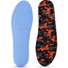 Black Flex Blackflex Orange Camo Memory Foam Darbe Emici Digital Baskılı Hafızalı Erkek Iç Tabanlık