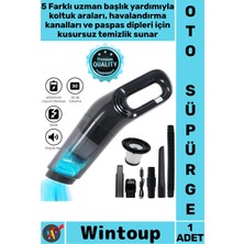 Wintoup #süpürge Güçlü Vakum Şarjlı Islak Kuru El Tipi Pratik Yeni Nesil Oto Bakım 5 Başlıklı Araç Süpürgesi
