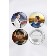 Zipzap Shim Eun-Jung Dear x Kdrama Çanta Süsü Rozet Iğneli Buton Rozet Seti (3 Adet)