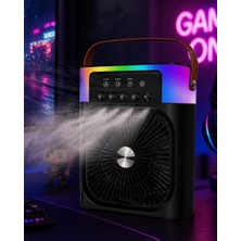 Armüz Taşınabilir Mini Klima Nemlendirici Fan Rgb LED Aydınlatmalı USB Fan