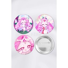 Zipzap Cookie Eternal Sugar Cookie Çanta Süsü Rozet Iğneli Buton Rozet Seti (3 Adet)