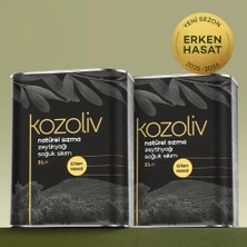 Kozoliv 2025-26 Yeni Sezon Erken Hasat Soğuk Sıkım Zeytinyağı 2'li 2 LT