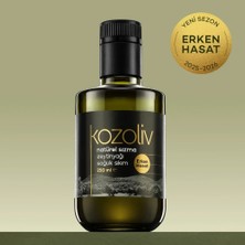 Kozoliv 2025-26 Yeni Sezon Erken Hasat Soğuk Sıkım Zeytinyağı 250 ML Cam Şişe
