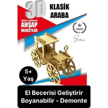 Svein Özel Üretim 3 Boyutlu Minyatür Ham Ahşap Maket Boyanabilir Eğitici Öğretici Motor Beceri Hobi Oyun