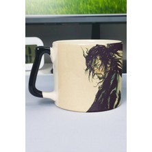 Zipzap Vagabond Anime Baskılı Seramik Lüks Kupa (1 Adet) Özel Siyah Kulp Dalga Kulp V2D