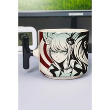 Zipzap Danganronpa Baskılı Seramik Lüks Kupa (1 Adet) T Şeklinde Özel Siyah Kulp Dalga Kulp V5T