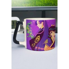 Zipzap Kusuriya No Hitorigoto Anime Baskılı Seramik Lüks Kupa (1 Adet) Özel Siyah Kulp Dalga Kulp V5D