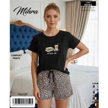 Miressa Leopar Şortlu Pijama Takımı