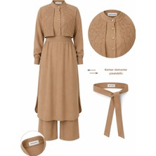 Sevanna Sahra Nakış Detaylı Tunik & Pantolon Takım