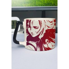 Zipzap Metal Gear Solid Baskılı Seramik Lüks Kupa (1 Adet) Özel Siyah Kulp Dalga Kulp V4D