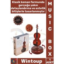 Wintoup #müzikkutusu Dekoratif Nostaljik Melodik Estetik Ahşap Görünümlü Klasik Tasarım Hediyelik Music Box