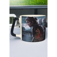 Zipzap The Last Of Us Baskılı Seramik Lüks Kupa (1 Adet) Özel Siyah Kulp Dalga Kulp V2D