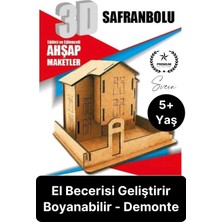Svein Özel Üretim 3 Boyutlu Minyatür Ham Ahşap Maket Boyanabilir Eğitici Öğretici Motor Beceri Hobi Oyun