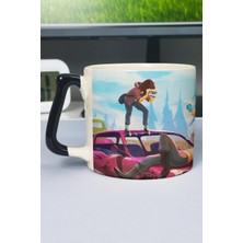 Zipzap Life Is Strange Baskılı Seramik Lüks Kupa (1 Adet) Özel Siyah Kulp Dalga Kulp V1D