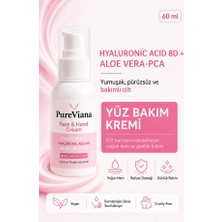 PureViana Nemlendirici Yüz Kremi 60ml – Hyaluronik Asit 8D + Aloe Vera + Cica – Bariyer Onarıcı, Yatıştırıcı