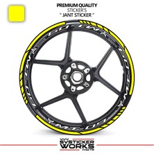 Sv Sticker Works Yamaha MT09 Jant Sticker ve Iç Yazı Basklı Etiket Sticker Modeli Premium Kalite