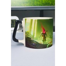Zipzap Dead Cells Baskılı Seramik Lüks Kupa (1 Adet) Özel Siyah Kulp Dalga Kulp V2D
