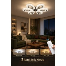 Yagmur 6'lı Krom Avize Akrilik Malzeme ile Modern Tasarım Salon ve Oturma Odası İçin