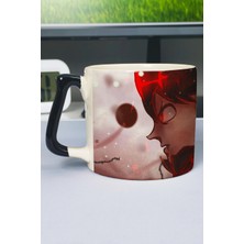 Zipzap Black Clover Anime Baskılı Seramik Lüks Kupa (1 Adet) Özel Siyah Kulp Dalga Kulp V2D