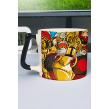 Zipzap Shovel Knight Baskılı Seramik Lüks Kupa (1 Adet) Özel Siyah Kulp Dalga Kulp V3D