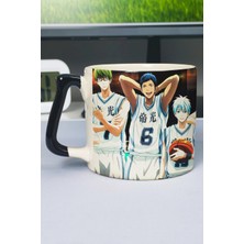 Zipzap Kuroko No Basket Anime Baskılı Seramik Lüks Kupa (1 Adet) Özel Siyah Kulp Dalga Kulp V1D