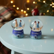 Ttt Mini Işıklı Kar Küresi - Sevimli Çift Tasarımlı - Winter Temalı