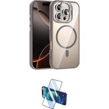 Marsilyan™- iPhone 16 Pro Kılıf Yadigar Asil Koleksiyonu - Siyah 3D Antistatik Cam Ekran Koruyucu