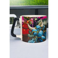 Zipzap Shovel Knight Baskılı Seramik Lüks Kupa (1 Adet) Özel Siyah Kulp Dalga Kulp V5D