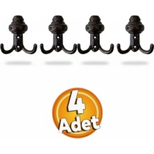 Beşel Bakır Metal Sarıklı Askı Portmanto Vestiyer Duvar Askısı Dolap Askılığı Bakır Renk (4 Adet)