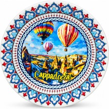 Lavly Kapadokya Temalı Seramik Magnet 7,5 cm | Hediyelik Buzdolabı Magneti