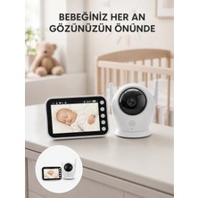Tios Shop Krm 4.5 Inç Ekranlı Gece Görüşlü Bebek Kamerası ve Monitörü Yeni Nesil Krm