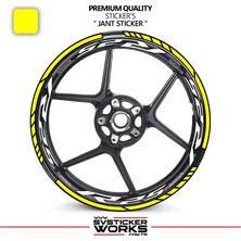 Sv Sticker Works Yamaha R25 Jant Sticker ve Iç Yazı Basklı Etiket Sticker Modeli Premium Kalite