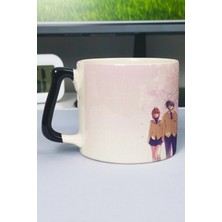 Zipzap Clannad: After Story Anime Baskılı Seramik Lüks Kupa (1 Adet) Özel Siyah Kulp Dalga Kulp V5D