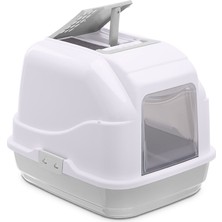 İmac Kmrsfres Imac Easy Cat Kapalı  Tuvaleti Gri/beyaz 50X40X40CM