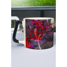Zipzap Fate Anime Baskılı Seramik Lüks Kupa (1 Adet) Özel Siyah Kulp Dalga Kulp V4D