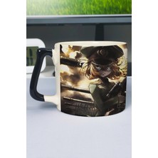 Zipzap Youjo Senki Anime Baskılı Seramik Lüks Kupa (1 Adet) Özel Siyah Kulp Dalga Kulp V4D