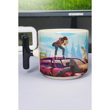 Zipzap Life Is Strange Baskılı Seramik Lüks Kupa (1 Adet) T Şeklinde Özel Siyah Kulp Dalga Kulp V1T