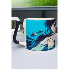 Zipzap Persona 3 Baskılı Seramik Lüks Kupa (1 Adet) Özel Siyah Kulp Dalga Kulp V4D