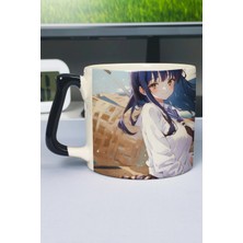 Zipzap Boku No Kokoro No Yabai Yatsu Anime Baskılı Seramik Lüks Kupa (1 Adet) Özel Siyah Kulp Dalga Kulp V3D