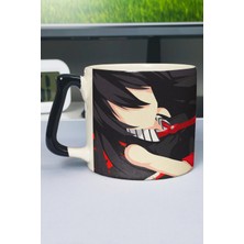 Zipzap Akame Ga Kill! Anime Baskılı Seramik Lüks Kupa (1 Adet) Özel Siyah Kulp Dalga Kulp V5D