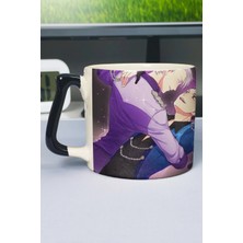 Zipzap Yuri On Ice Anime Baskılı Seramik Lüks Kupa (1 Adet) Özel Siyah Kulp Dalga Kulp V5D
