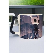 Zipzap Hollow Knight Baskılı Seramik Lüks Kupa (1 Adet) Özel Siyah Kulp Dalga Kulp V3D