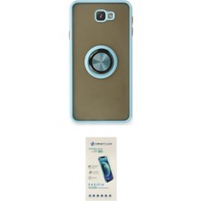 Marsilyan™- Galaxy J7 Prime Kılıf Yörünge Çizgi - Şeffaf Pasifik Cam Ekran Koruyucu