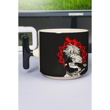 Zipzap Nanatsu No Taizai Anime Baskılı Seramik Lüks Kupa (1 Adet) T Şeklinde Özel Siyah Kulp Dalga Kulp V2T