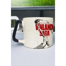 Zipzap Vinland Saga Anime Baskılı Seramik Lüks Kupa (1 Adet) Özel Siyah Kulp Dalga Kulp V4D